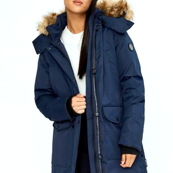 Noize Jackets & Blazers - 🚨🚨 $3 NWOT Noize Nora Long Length Parka coat women puffer jacket navy color.